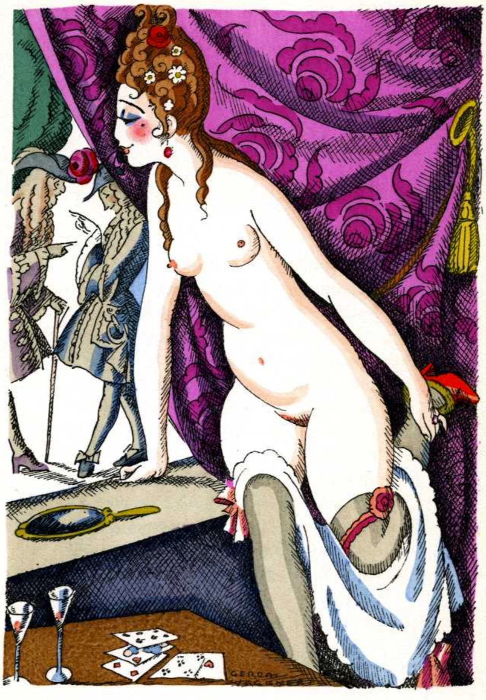 Illustrazione del libro di Jean de La Fontaine's - Tales and Novels in Verse